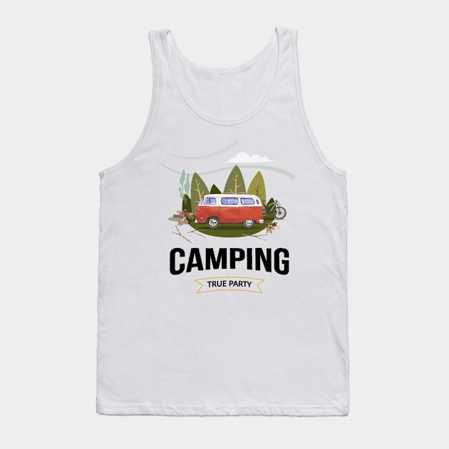 Camping Tank Top by Dieowl